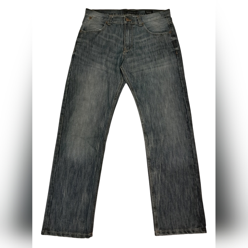AUTHENTIC PD&C SLIM STRAIGHT SLIGHTLY DISTRESSED LIGHTWEIGHT JEANS SIZE 34 X 32